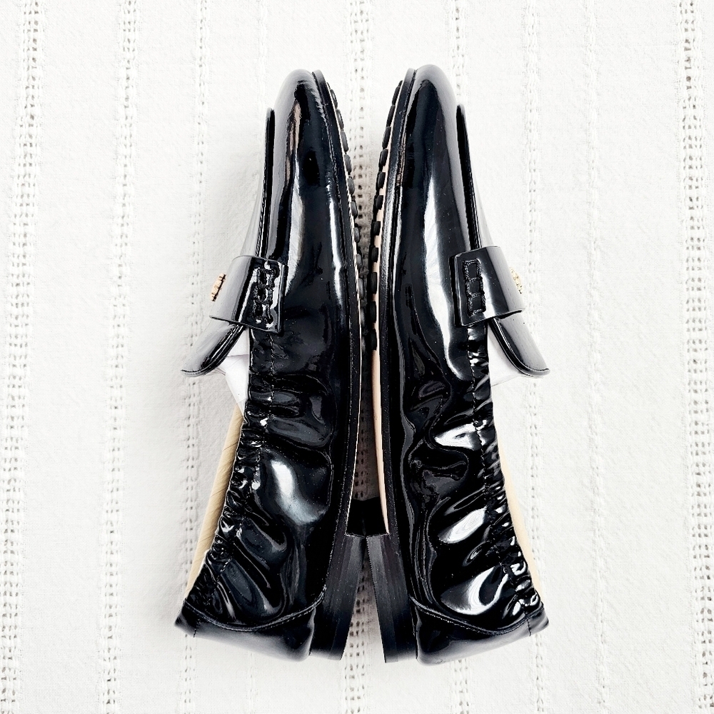 Tory Burch Patent Leather Ballet Loafers Slip On Flats Perfect Black NIB 6 - Picture 11 of 16